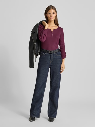 Tom Tailor Regular Fit Langarmshirt aus Baumwoll-Mix
 Bordeaux 1