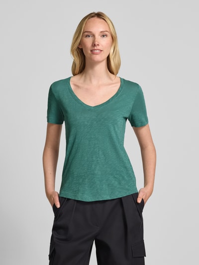 Marc O'Polo Regular Fit T-Shirt aus reiner Baumwolle Smaragd 4