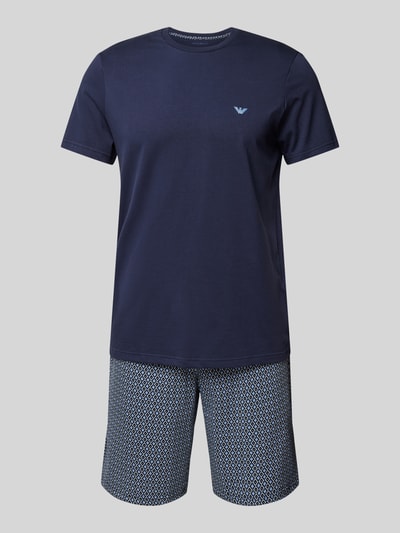 Emporio Armani Pyjama met labelstitching Marineblauw - 1