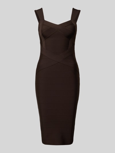 Produktfoto, Slim Fit Kleid im ärmellosen Design von Lipsy, elastyczna mieszanka materiałów, krój slim fit, fakturowany wzór, zamek błyskawiczny, długość tyłu w rozmiarze 36: 85 cm, szerokość w rozmiarze 36: 33 cm