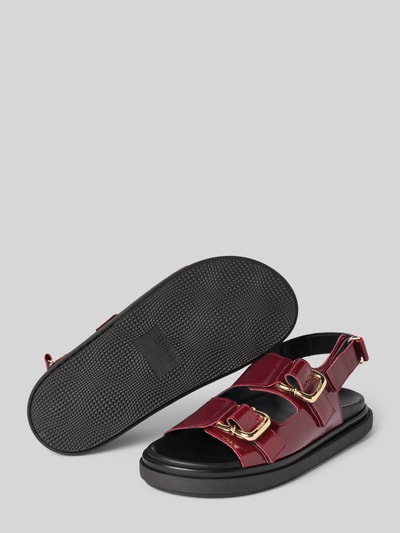 ALOHAS Sandały z detalem z logo model ‘Harper’ Ciemnoczerwony 4