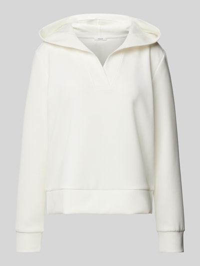 OPUS Hoodie mit V-Ausschnitt Modell 'Gerwa' Offwhite 1