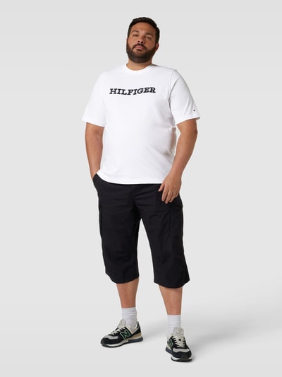 Tommy Hilfiger Big & Tall T-shirt PLUS SIZE z wyhaftowanym logo Biały 1