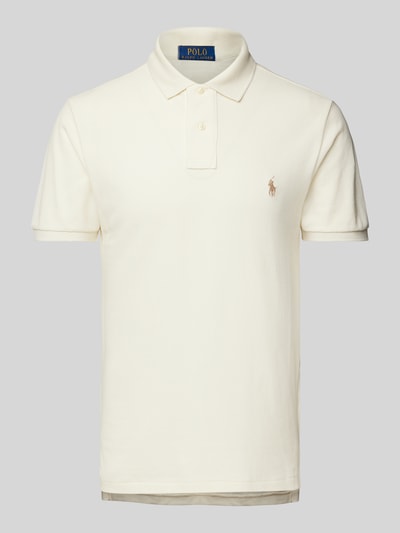 Polo Ralph Lauren Slim Fit Poloshirt mit Logo-Stitching Offwhite 2