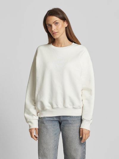 Marc O'Polo Sweatshirt met statementprint Offwhite - 4