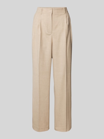 Tommy Hilfiger Wide leg wollen broek met bandplooien Beige - 2