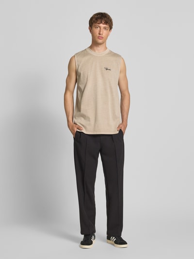 Pegador Tanktop met labelstitching Steengrijs - 1