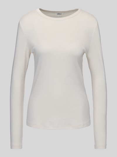 s.Oliver RED LABEL Slim fit shirt met lange mouwen van puur katoen Offwhite - 2
