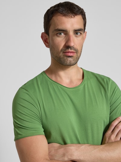 JOOP! Jeans T-Shirt mit geripptem Rundhalsausschnitt Modell 'Cesare' Grass 3