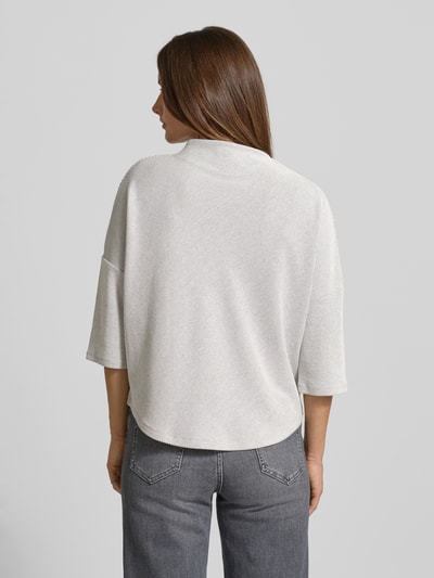 Someday T-shirt met viscose, model 'Keromy' Lichtgrijs gemêleerd - 5