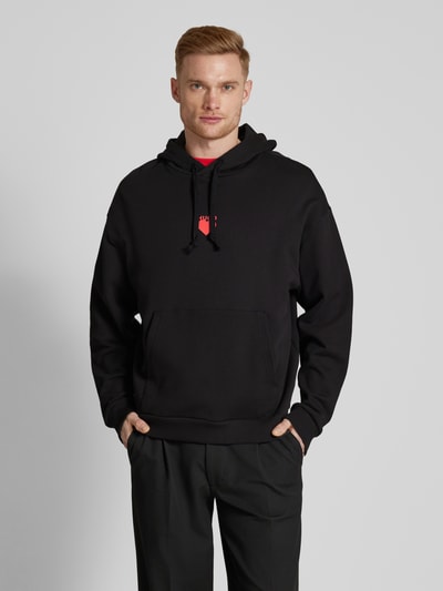 HUGO Hoodie met capuchon, model 'Dewgili' Zwart - 4