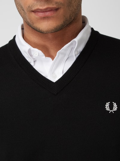 Fred Perry Pullover aus Wolle Black 3