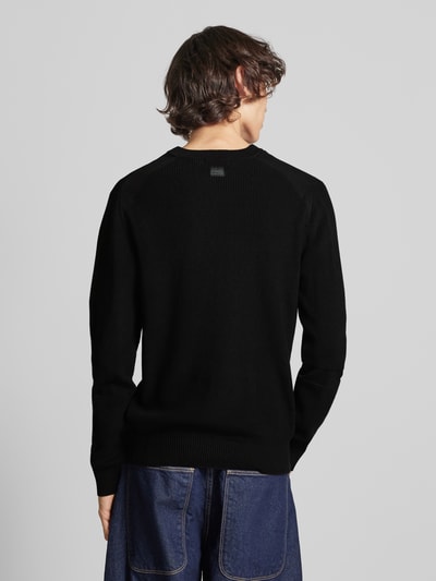 G-Star Raw Strickpullover mit Label-Stitching Black 5