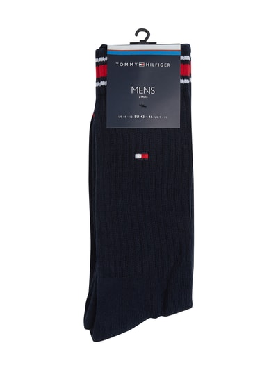 Tommy Hilfiger Socken mit Logo-Stitching im 2er-Pack Marine 2