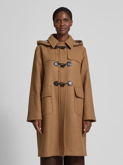 Barbour Comfort Fit Dufflecoat aus Woll-Mix Modell 'MELODY' Camel Melange 4