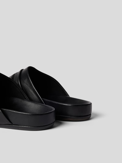 Rick Owens Slides aus Leder Black 3