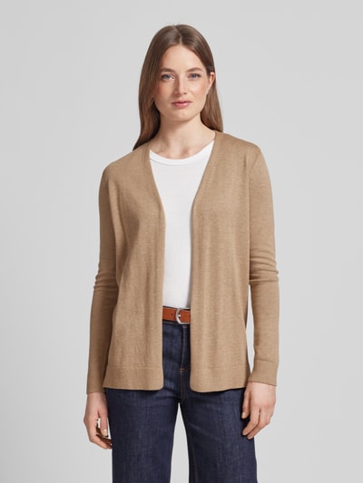 s.Oliver RED LABEL Cardigan mit gerippten Abschlüssen Sand Melange 4