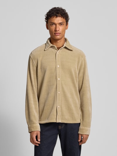 JAKE*S STUDIO MEN Regular fit vrijetijdsoverhemd in ribcordlook Beige - 4