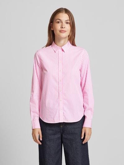 Gant Hemdbluse mit Label-Stitching Pink 4