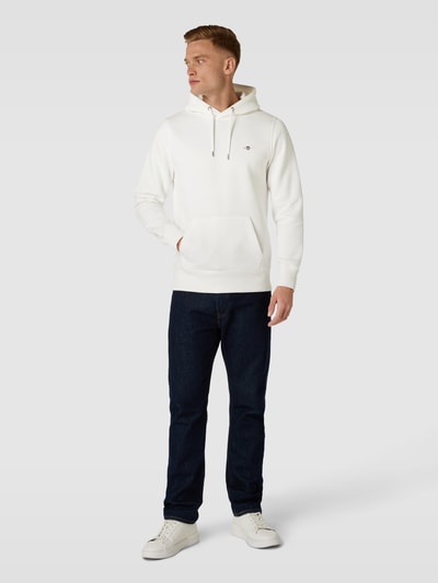 Gant Bluza z kapturem i wyhaftowanym logo model ‘SHIELD’ Złamany biały 1