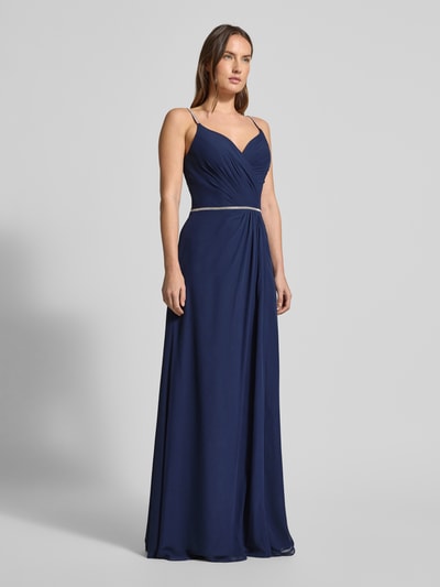 LUXUAR FASHION Sukienka wieczorowa z ozdobnymi kamieniami Ciemnoniebieski 1