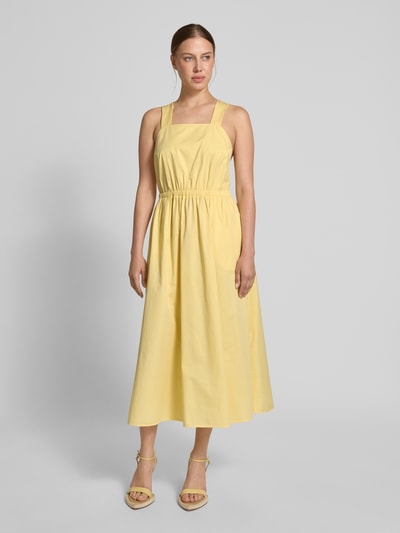 Bash Midikleid mit Raffungen Hellgelb 4
