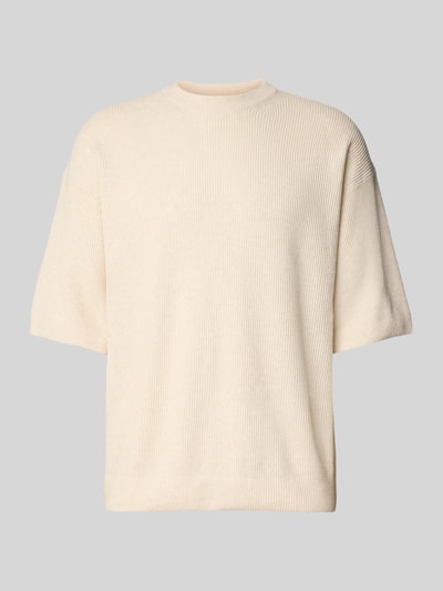 Jack & Jones Premium Gebreid shirt met ronde hals, model 'KALEB' Offwhite - 2