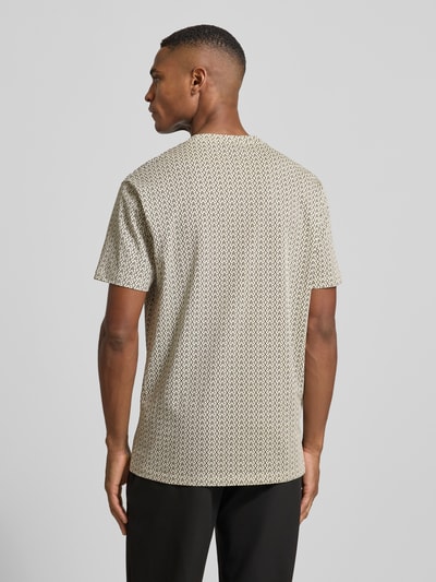 ARMANI EXCHANGE T-shirt met geribde ronde hals Taupe - 5