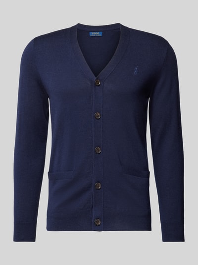 Polo Ralph Lauren Wollen cardigan met logostitching Marineblauw - 2