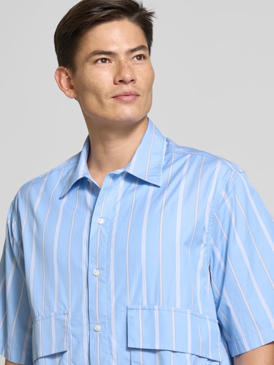 Wood Wood Relaxed Fit Freizeithemd mit Pattentaschen Modell 'milfed' Hellblau 3