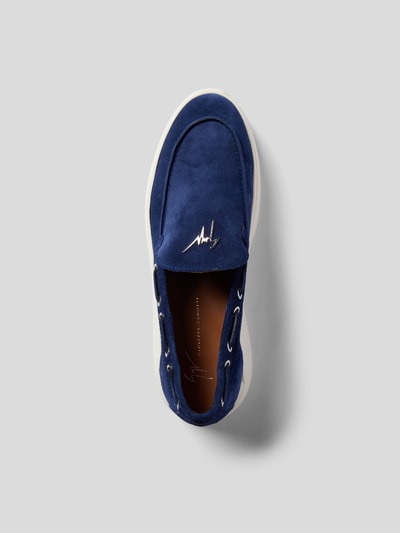 Giuseppe Zanotti Loafer aus Veloursleder Marineblau 4