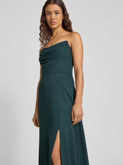 V.M. Abendkleid mit Wasserfall-Ausschnitt Dunkelgruen 3
