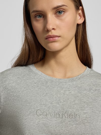 Calvin Klein Underwear Shirt met lange mouwen en labelstitching Lichtgrijs - 3