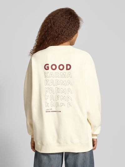 OH APRIL Sweatshirt met ronde hals, model 'Good Karma' Offwhite - 5