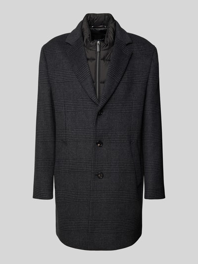 bugatti Lange jas met inzet en reverskraag Antraciet - 2