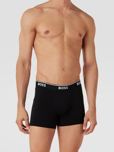 BOSS Trunks mit Logo-Bund im 3er-Pack Modell 'Power' Black 1