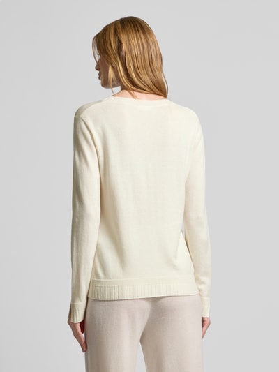 LIU JO SPORT Strickpullover mit Label-Stitching Offwhite 5