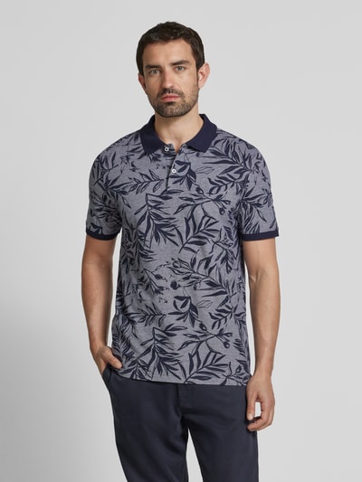 Fynch-Hatton Slim Fit Poloshirt mit Logo-Stitching Marine 4