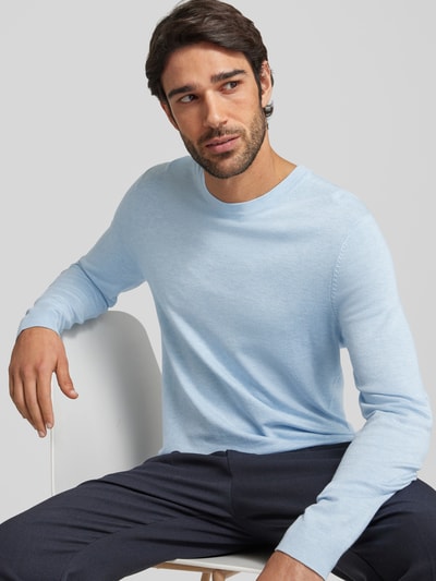 MCNEAL Strickpullover mit Rundhalsausschnitt Hellblau Melange 3