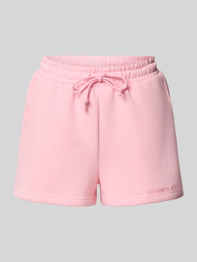 Colourful Rebel Szorty z dzianiny dresowej o kroju regular fit z wyhaftowanym logo Różowy 2
