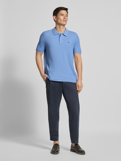 Fynch-Hatton Regular fit poloshirt met logostitching Lichtblauw - 1