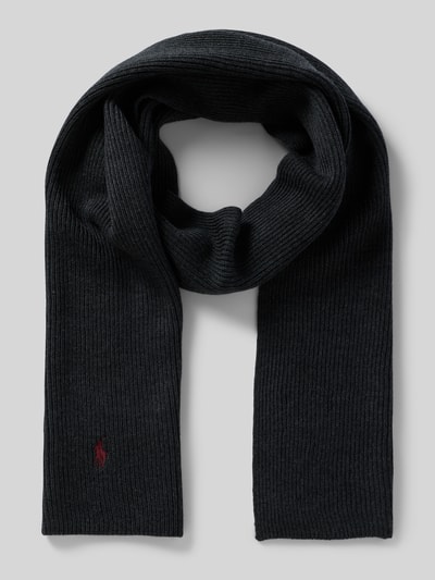 Polo Ralph Lauren Sjaal met labelstitching Antraciet - 1