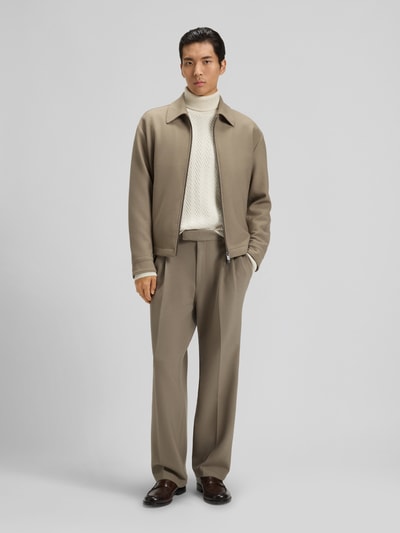 BOSS Regular fit coltrui van pure scheerwol, model 'HATLO' Offwhite - 1