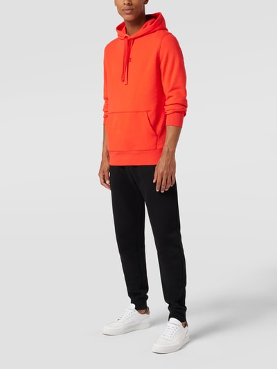 Tommy Hilfiger Tailored Hoodie mit Logo-Stitching Neon Orange 1