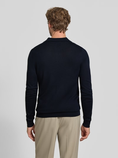 Christian Berg Men Regular Fit Poloshirt aus Woll-Mix Marine 5