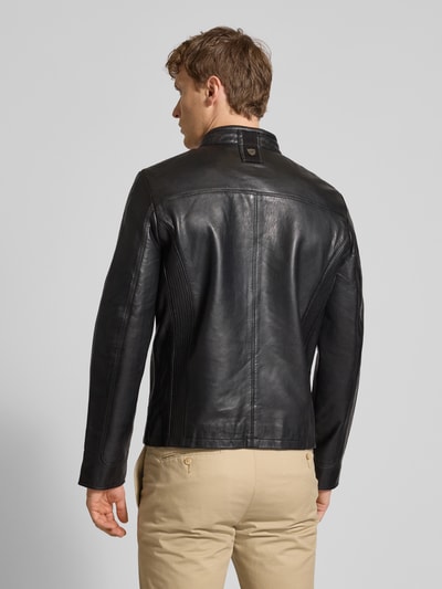 MAURITIUS Regular Fit Jacke aus Lammnappa Modell 'Mayco' Black 5
