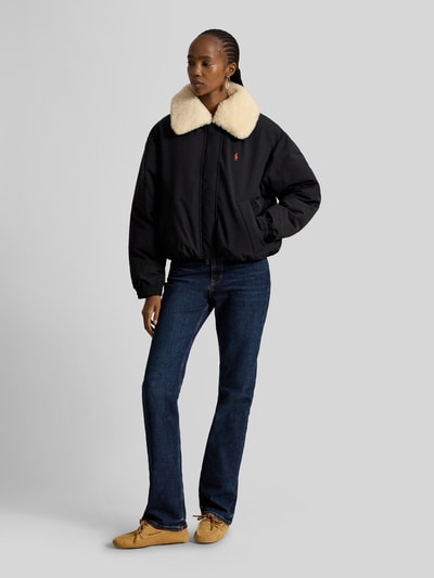 Polo Ralph Lauren Bomberjacke mit abnehmbarem Webpelzkragen Black 1