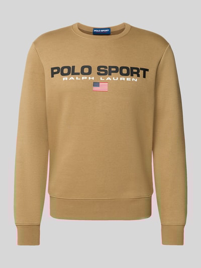 Polo Ralph Lauren Sweatshirt mit Label-Print Khaki 2