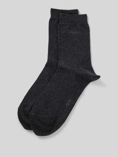 Esprit Socken  mit Label-Stitching im 4er-Pack Dunkelgrau 1