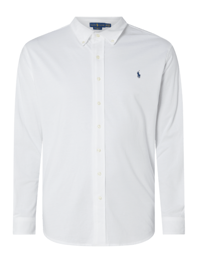 Polo Ralph Lauren Big & Tall PLUS SIZE Regular Fit Freizeithemd aus Featherweight Mesh Weiss 3